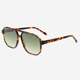 FREYRS Billie Unisex Aviator Sunglasses - Tortoise/Green