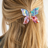 Natural Life Butterfly Claw Clip - Dusty Blue