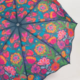 Natural Life Fold Up Umbrella - Navy Folk Flower