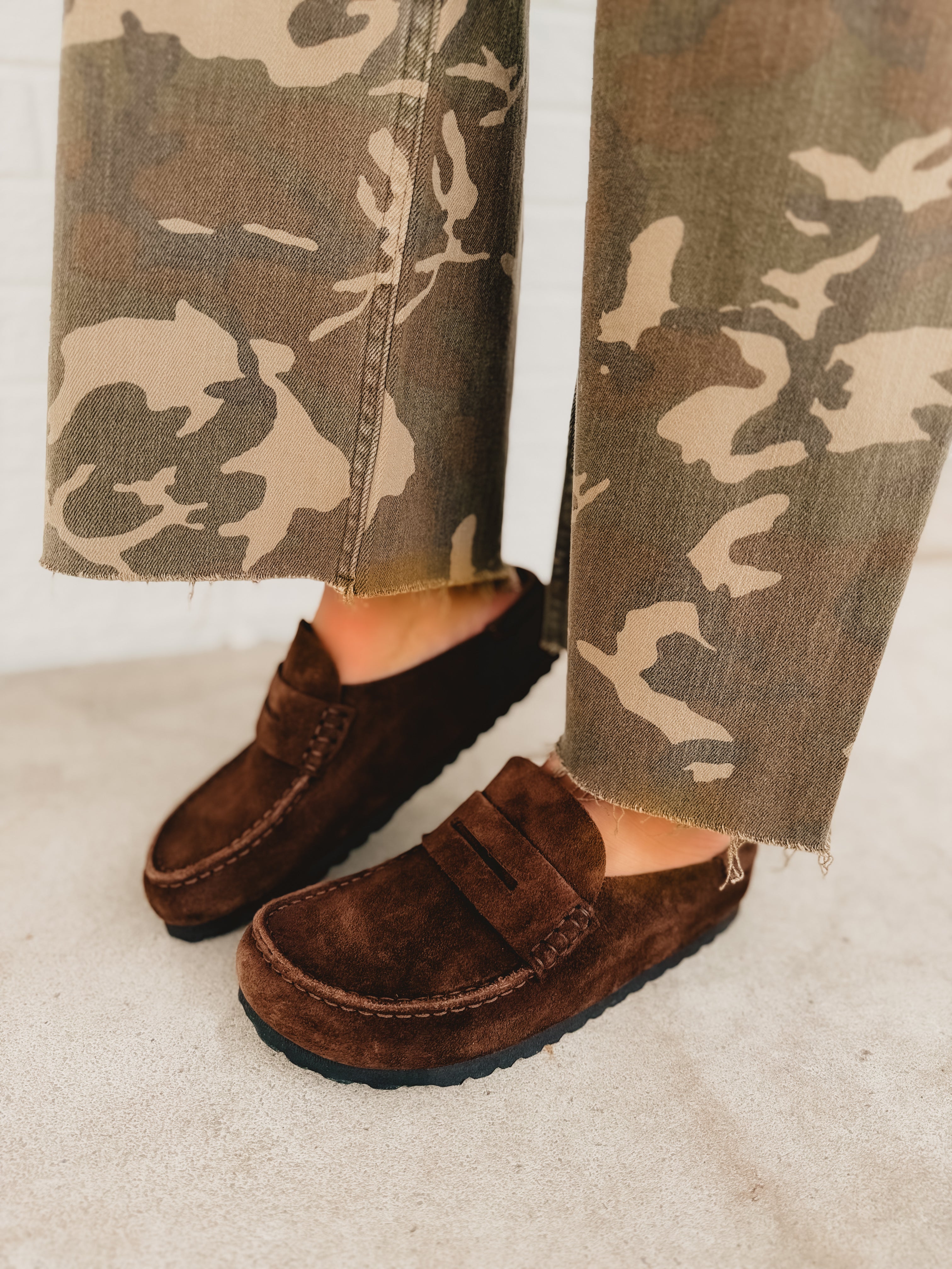 Birkenstock Naples Wrapped Suede Leather Clog - Carafe - Lace and Grace Boutique