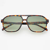 FREYRS Billie Unisex Aviator Sunglasses - Tortoise/Green