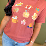 Fall Favorites Graphic Tee - Clay
