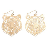 Tiger Drop Earrings - Gold