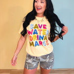 Save Water Drink Margs Graphic Tee - Butter Yellow - Lace and Grace Boutique