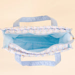 The Everyday Quilted Tote Bag - Petal Parade Blue - Lace and Grace Boutique