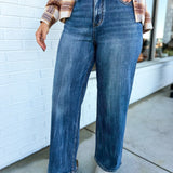 Judy Blue High Rise Vintage Blast Baggy Denim Jeans - Medium
