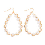On A Whim Teardrop Earrings - White - Lace and Grace Boutique