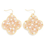 Beaded Clover Drop Earrings - Lace and Grace Boutique