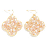 Beaded Clover Drop Earrings - Lace and Grace Boutique