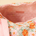 On-The-Go Quilted Weekender Bag - Bouquet Beauty Sage - Lace and Grace Boutique
