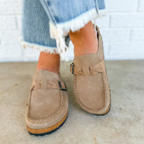 Birkenstock Buckley Braided Suede Leather Clog - Taupe