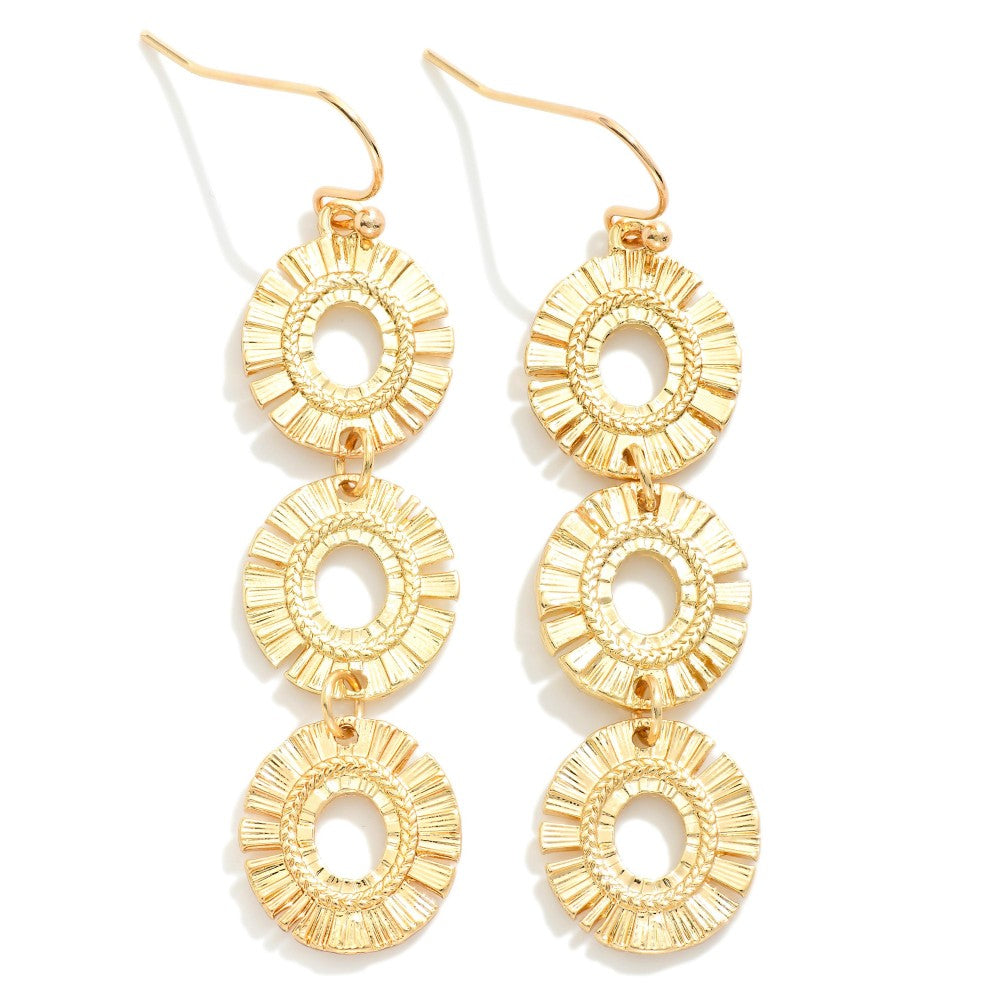 Linked Ovals Drop Earrings - Lace and Grace Boutique
