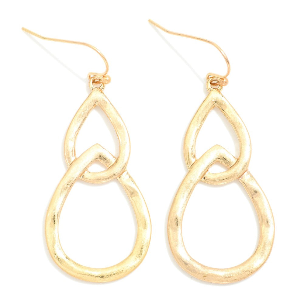 Double Teardrop Earrings - Gold - Lace and Grace Boutique