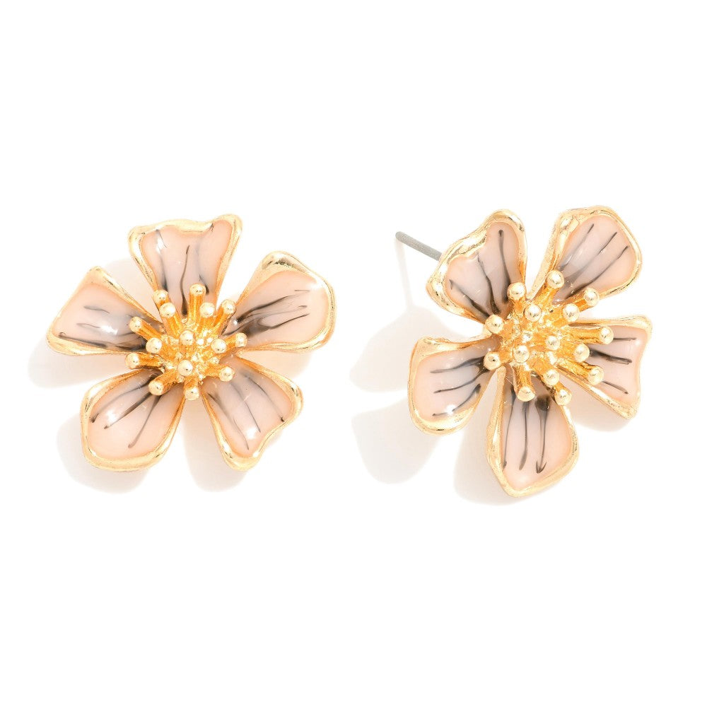 Gold Multi Flower Stud Earring - Lace and Grace Boutique