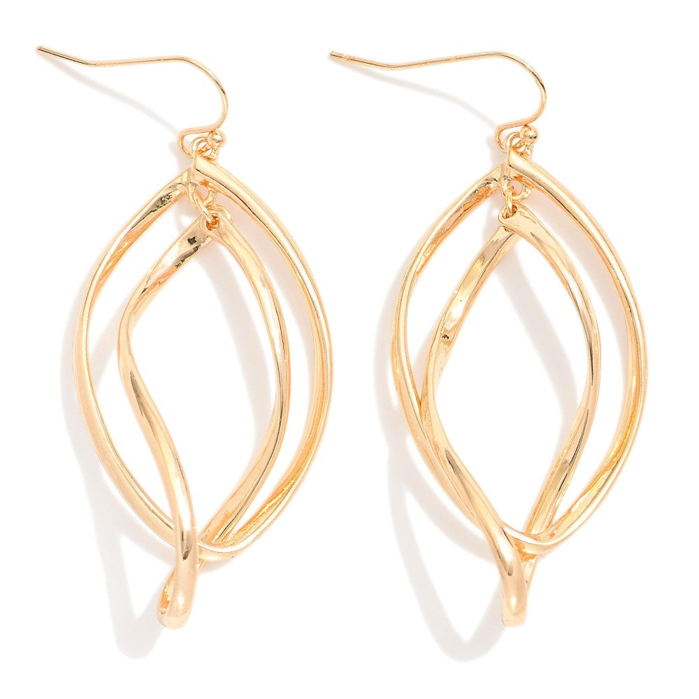 Intertwined Metal Drop Earrings - Lace and Grace Boutique