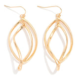 Intertwined Metal Drop Earrings - Lace and Grace Boutique
