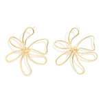 Knotted Flower Earrings - Gold - Lace and Grace Boutique