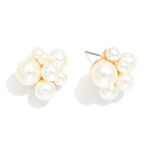 Pearl Cluster Stud Earrings - Lace and Grace Boutique