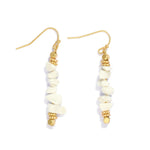 Beaded Stone Drop Earrings - Lace and Grace Boutique
