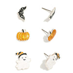 Halloween Glitter Stud Earrings, Set of 3 - Lace and Grace Boutique
