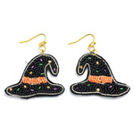 Beaded Witch Hat Drop Earrings - Lace and Grace Boutique