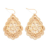 Layered Mandala Teardrop Earrings - Lace and Grace Boutique
