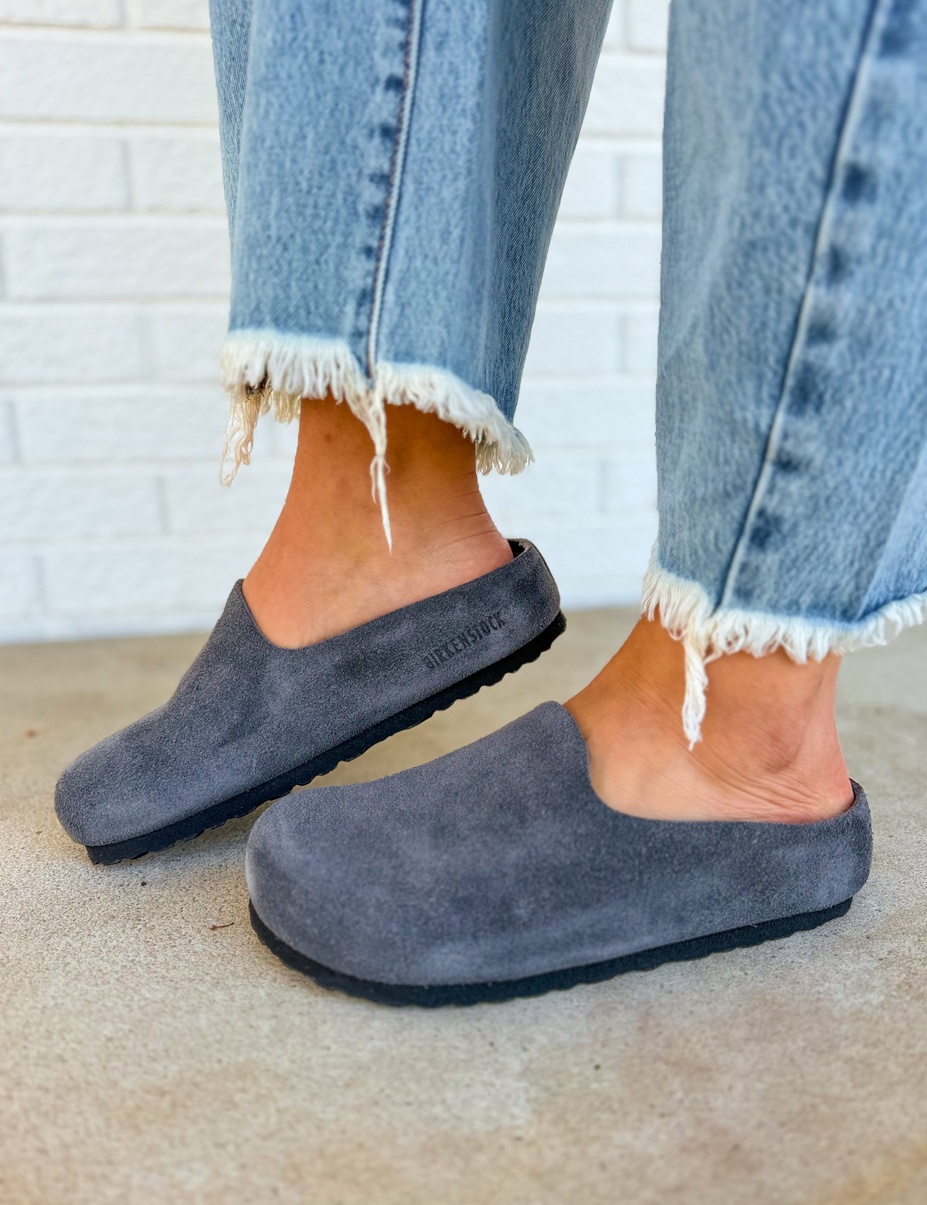 Birkenstock Amsterdam Wrapped Clog - Charcoal - Lace and Grace Boutique