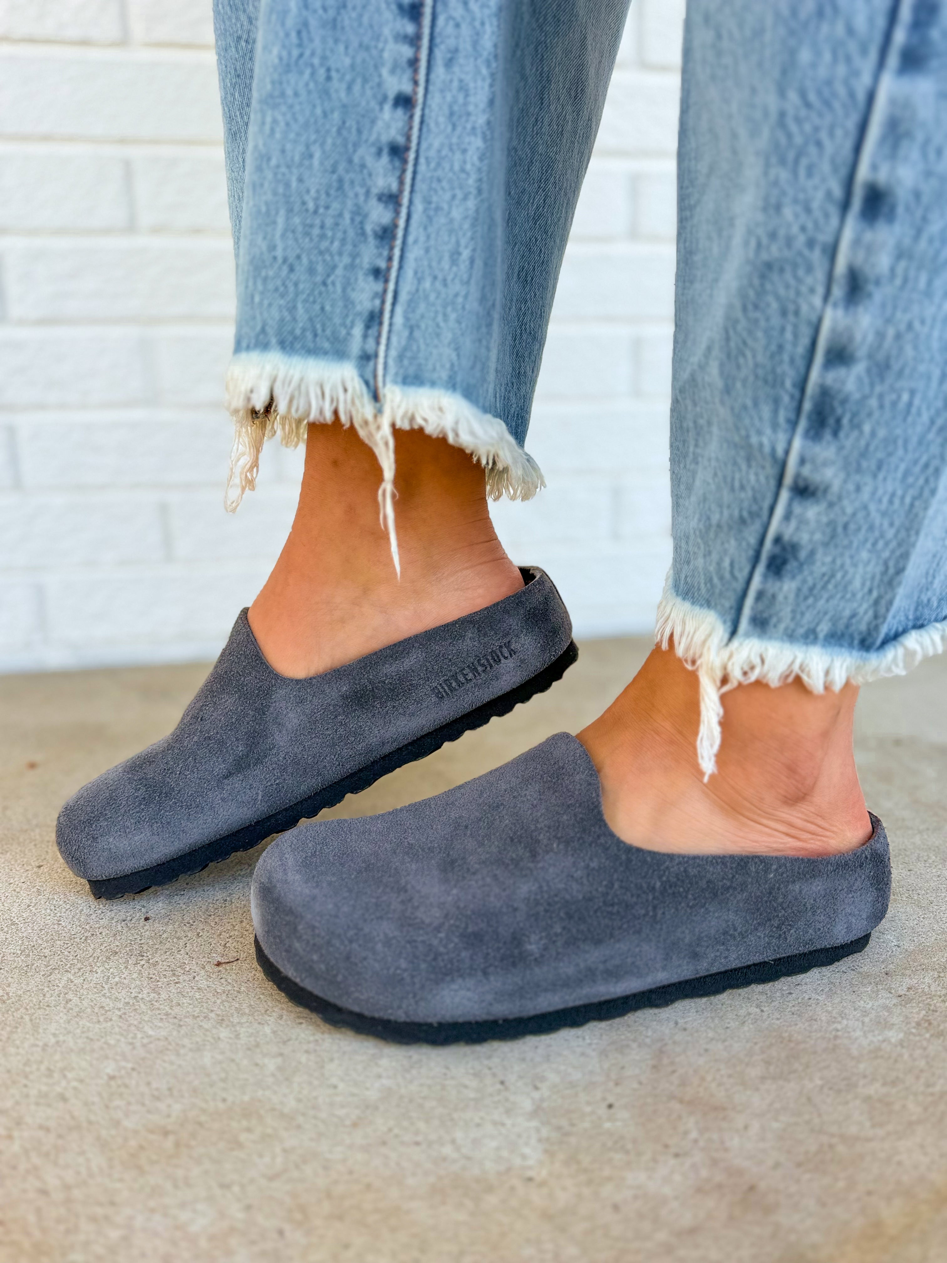 Birkenstock Amsterdam Wrapped Clog - Charcoal - Lace and Grace Boutique