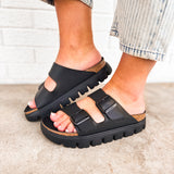 Birkenstock Arizona Pap Chunky Sandal - Black - Lace and Grace Boutique