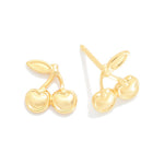 18K Gold Filled Cherry Stud Earrings - Lace and Grace Boutique