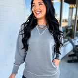 Pigment Dyed French Terry Pullover - Sleet