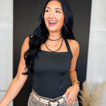 Halter Knit Top - Black - Lace and Grace Boutique