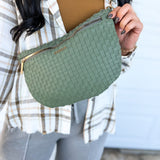 Kedzie Terrace Woven Crossbody - Green - Lace and Grace Boutique
