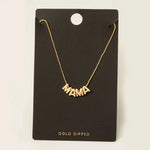Gold Dipped Mama Letters Chain Necklace - Lace and Grace Boutique