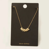Gold Dipped Mama Letters Chain Necklace - Lace and Grace Boutique