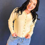 Striped Button-Up Sweater - Daisy - Lace and Grace Boutique
