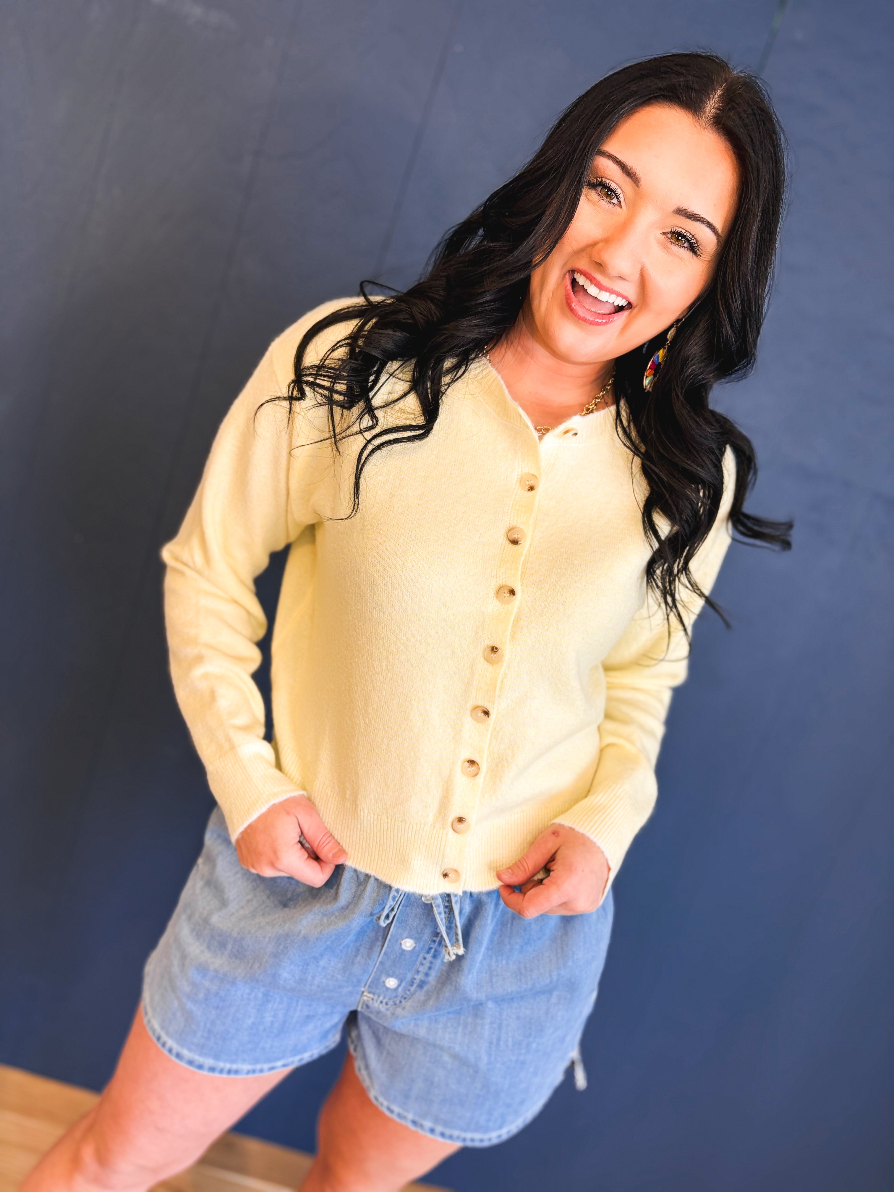 Striped Button-Up Sweater - Daisy - Lace and Grace Boutique