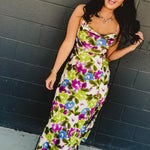 Morning Dew Cowl Neck Slit Maxi Dress - Violet Orchid - Lace and Grace Boutique