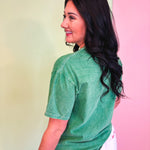 Feelin' Lucky Horseshoe Graphic Tee - Kelly Green - Lace and Grace Boutique