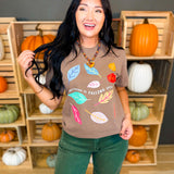 Everything Is Falling Into Place Graphic Tee - Espresso