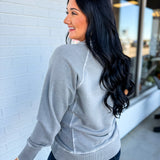 Pigment Dyed French Terry Pullover - Sleet
