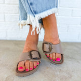 Birkenstock Madrid Big Buckle EVA Sandal - Gray Taupe