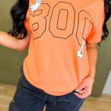 Boo Ghost Halloween Graphic Tee - Heather Orange