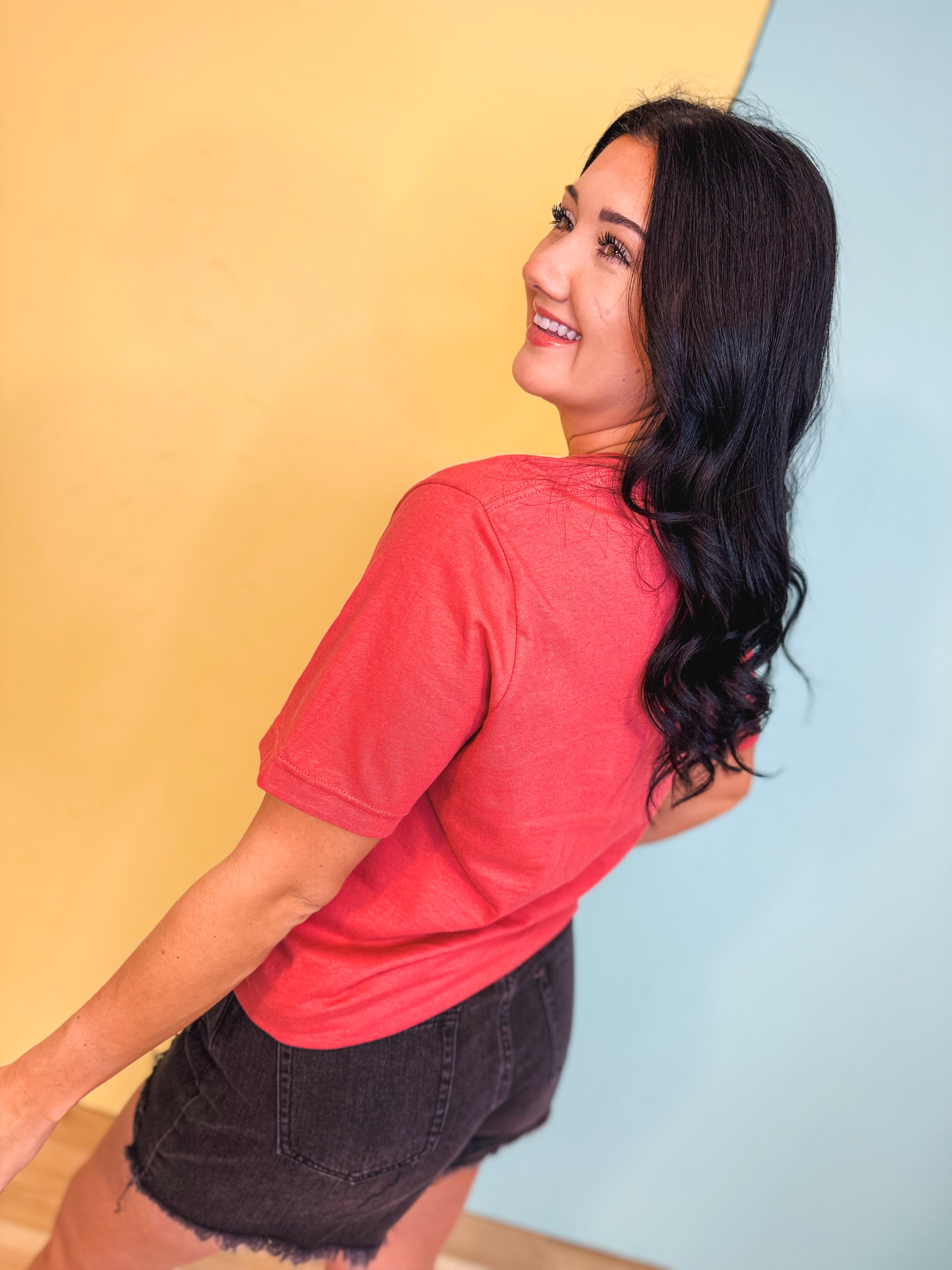 Cincinnati Graphic Tee - Washed Vintage Red - Lace and Grace Boutique