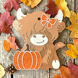 Pumpkin Patch Cow Freshie - Lace and Grace Boutique