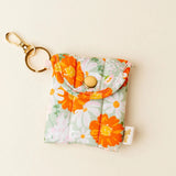 Puffy Earbud Case Keychain - Bouquet Beauty Sage