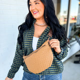 Kedzie Terrace Woven Crossbody - Tan