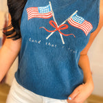 Land That I Love Mineral Washed Tank Top - Navy - Lace and Grace Boutique