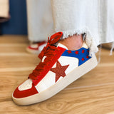 The Candace Sneaker - Red/Blue - Lace and Grace Boutique