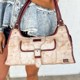 BedStu Unbending Shoulder Bag - Nectar Lux Cherry Lacquer Rustic